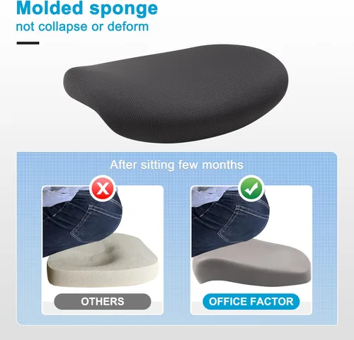 Miniatura 7 de OfficeFactor - Silla de escritorio de oficina, silla de escritorio ajustable de capacidad de 300 libras, reposabrazos abatibles, ruedas