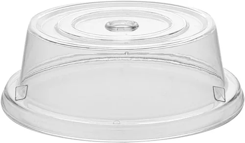 Restaurantware Cater Tek - Cubierta de placa de policarbonato de 8.5 pulgadas, 1 cubierta de plato inastillable, lavable en lavavajillas para platos