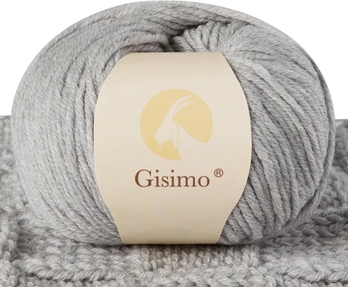 Miniatura 8 de 100% lana merino para tejer y ganchillo, hilo lujoso y suave de 6 cabos para tejer y crochet a mano, 1.76 oz/50 g, 127 yardas/116 metros