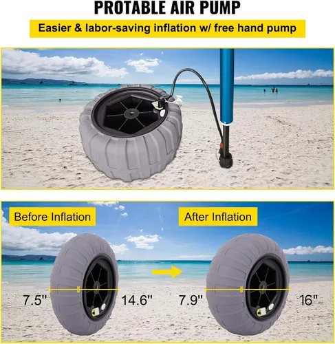 Miniatura 6 de VEVOR Beach Balloon Wheels