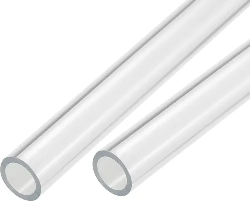 MECCANIXITY Tubo acrílico transparente rígido redondo tubo 15mm (0.6") ID 18mm (0.7") OD 14" para lámparas y linternas, sistema de refrigeración por