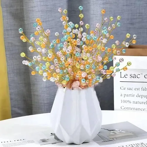 Miniatura 6 de 200 cuentas redondas de acrílico AB de 0.394 pulgadas (0.394 in) de colores mezclados al azar para hacer joyas, abalorios de plástico para pulseras