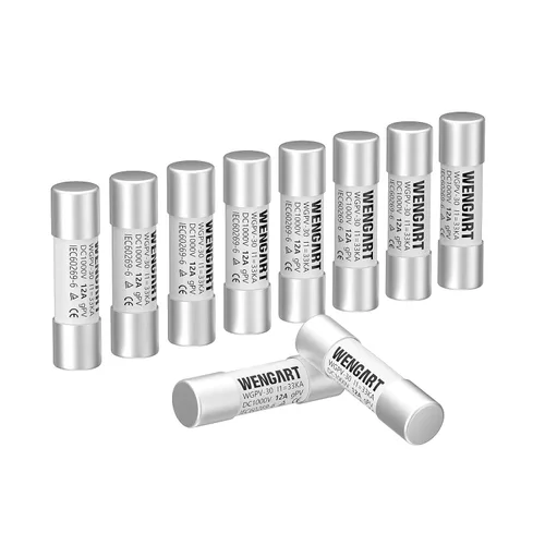 Miniatura 10 de Fusibles Solares Wengart WGPV-30, CC1000V 30Amp, 10x38mm, I133kA, Fusibles Fotovoltaicos Rápidos para Aplicaciones Fotovoltaicas Solares, 10 piezas