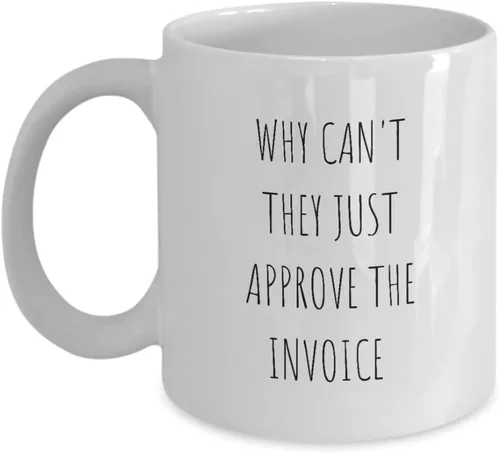 Cuentas a pagar Taza de café de contabilidad Regalo para compañero de trabajo Factura de oficina Cuenta Taza de té