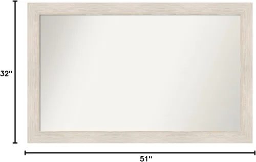 Miniatura 6 de Amanti Art Espejo personalizado, espejo de baño de madera dura, espejo de pared o espejo de tocador de baño sobre el fregadero (32 x 51 pulgadas)