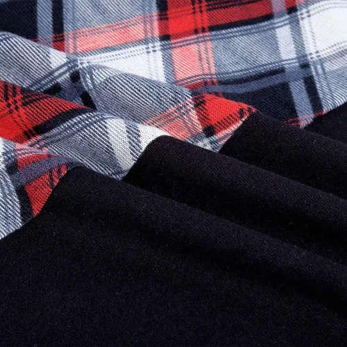 Miniatura 8 de QUINEE sudadera con capucha para mujer de manga larga a cuadros, bloque