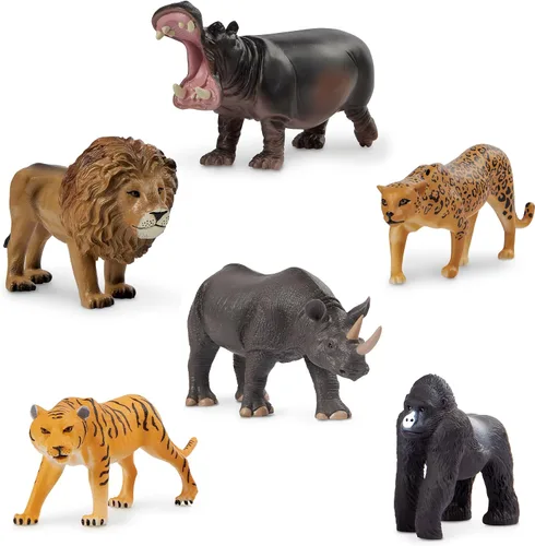 Miniatura 19 de Terra by Battat Juego familiar de juguetes de elefante africano de 4 piezas - Figuras realistas de animales de safari de plástico - Juguetes
