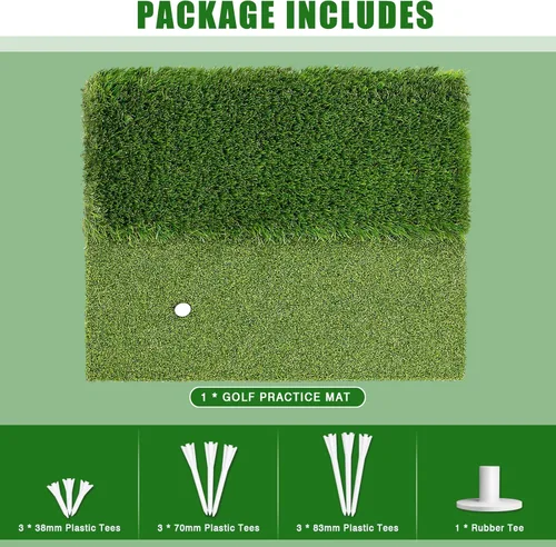 Miniatura 6 de Premium Golf Hitting Mat, 10mm Foam Padding with Rubber Backing Golf Mat, Golf Practice Mat for Indoor and Outdoor Training