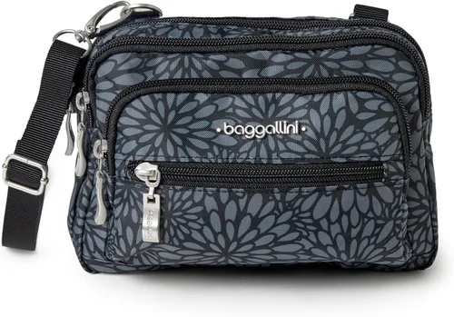 Miniatura 24 de Baggallini Bolsa cruzada pequeña con triple cremallera para mujer, 8 x 6 pulgadas, ligera, convertible