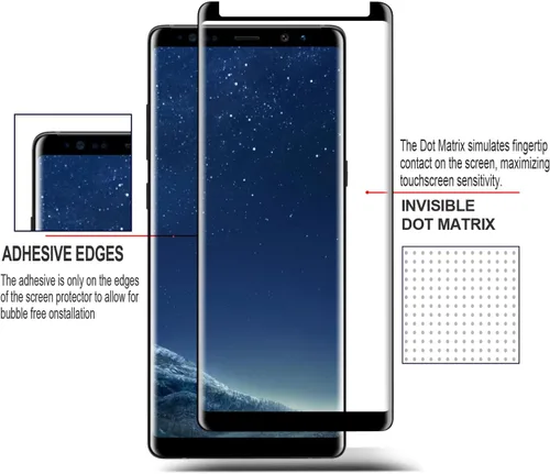 Miniatura 3 de Paquete de 2 protectores de pantalla de vidrio para Galaxy S8 Plus [bandeja de fácil instalación], protector de pantalla curvado 3D