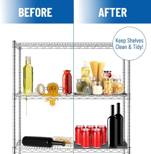 Miniatura 8 de Sterling Shelf Liners Cubiertas para Rejillas de Alambre: Cubierta de Forro Plástico para Estanterías de Alambre: Alfombrillas Protectoras
