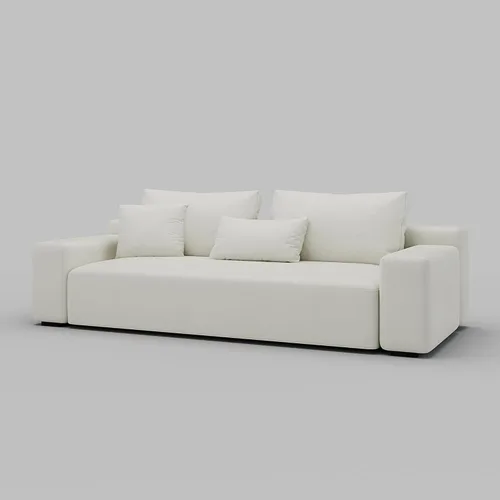 Miniatura 6 de Acanva Juego de sofá seccional modular en forma de L de tamaño grande moderno para sala de estar, sofá de esquina de 4 plazas de estilo minimalista