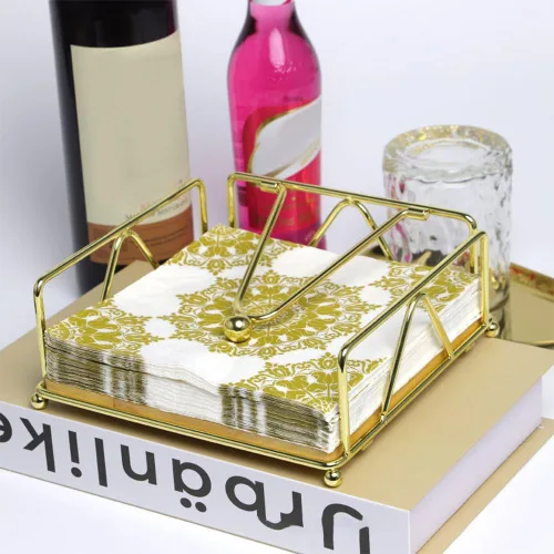 Miniatura 7 de Servilletero de mesa, dispensador de servilletas plano con brazo pesado para cocina, restaurante, hotel, bar