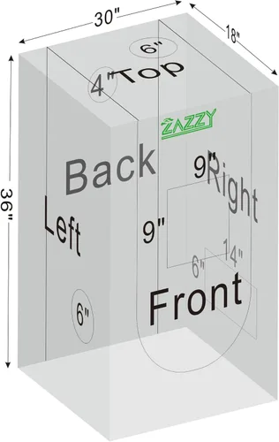 Miniatura 8 de zazzy Carpa de Cultivo 18"x30"x36" Hidropónica de Servicio Pesado Cuarto Oscuro Reflectante Mylar Carpas de Cultivo con Ventana y Bandeja de Piso