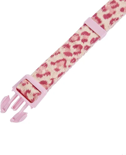 Miniatura 6 de Collar de perro con patrón de leopardo, nailon ajustable y cinta para perros medianos (M, leopardo rosa)
