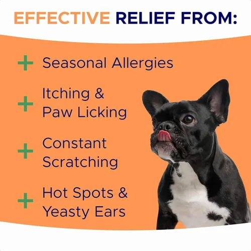 Miniatura 2 de Masticables para aliviar la alergia para perros — Suplemento antipicazón para la piel y el pelaje: sin rellenos, solo sabor - Tratamiento de alivio