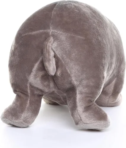 Miniatura 8 de Juguete de peluche realista de hipopótamo, animal de peluche de hipopótamo de 14 pulgadas, animales salvajes suaves, juguetes de peluche únicos