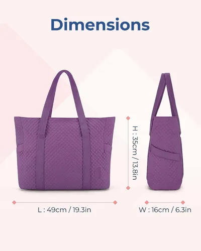 Miniatura 5 de BAGSMART Bolso grande para mujer, bolso de hombro escolar con asa superior con hebilla para esterilla de yoga para gimnasio, trabajo, viajes
