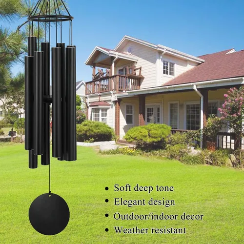 Miniatura 5 de ASTARIN - Carillón de viento para exteriores, gran tono profundo, 91 cm de gran carillón para exteriores, afinado, relajante, bajo grave, carillones