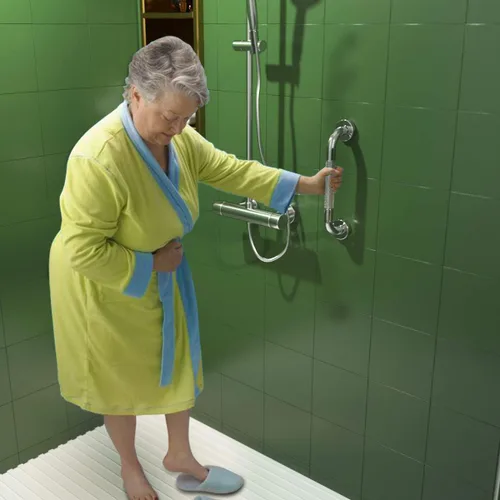 Miniatura 7 de Barra de agarre antideslizante de 12 pulgadas para ducha, Munzong, barra de baño de acero inoxidable, barra de equilibrio de baño satinada