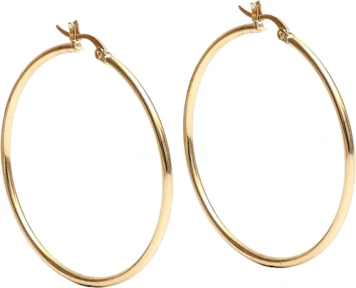 Miniatura 65 de Gempires - Aretes ligeros y gruesos, delicados y minimalistas, hipoalergénicos, chapados en oro, sin deslustre, diseño clásico, para uso diario