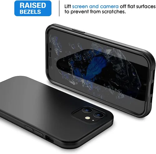 Miniatura 4 de SURITCH Funda compatible con iPhone 12 Mini 2020, [protector de pantalla integrado], protección de cuerpo completo, a prueba de golpes, resistente