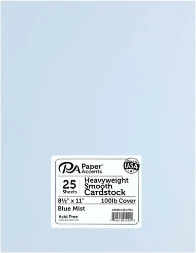 Miniatura 21 de PA Paper Accents - Cartulina suave pesada de 8.5 x 11 pulgadas, color azul, papel de cartulina de color de 111 libras para hacer tarjetas, álbumes