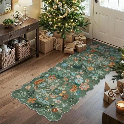 Miniatura 12 de Alfombra lavable para pasillo - 2x7 alfombras de cocina, alfombra para entrada, alfombra vintage, suave, alfombra antideslizante para piso, alfombra