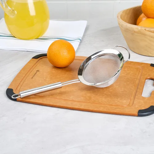 Miniatura 6 de Restaurantware Colador de malla fina de acero inoxidable de 11.5 pulgadas, tamiz estándar alemán con mango ergonómico, apto para lavavajillas