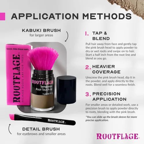 Miniatura 5 de Rootflage Polvo de retoque de raíz, polvo de cabello rubio ahumado para cobertura temporal instantánea, relleno de línea de cabello, corrector