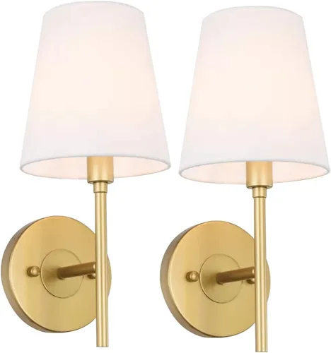 Miniatura 11 de Juego de 2 apliques de pared a pilas, no cableados, aplique de pared a pilas con bombilla regulable remota, fácil de instalar, sin cables