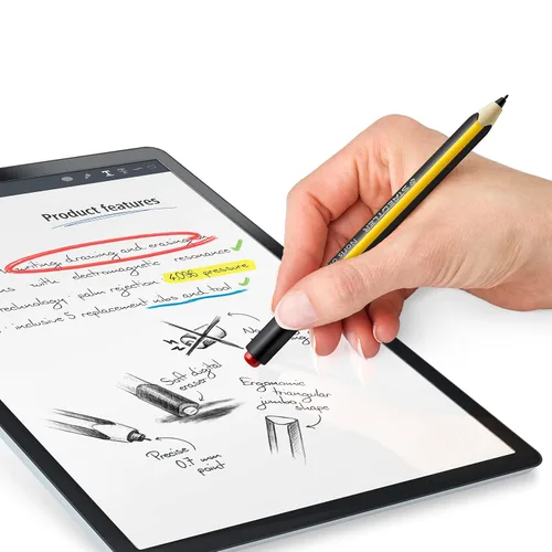 Miniatura 8 de STAEDTLER Noris Jumbo Digital Stylus Pen: sin carga, rechazo de palma EMR, 4.096 niveles de presión, forma hexagonal, escritura natural y dibujo