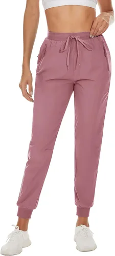 Miniatura 3 de MAGCOMSEN Pantalones de senderismo para mujer, de secado rápido, ligeros, con cintura elástica, con bolsillos con cremallera