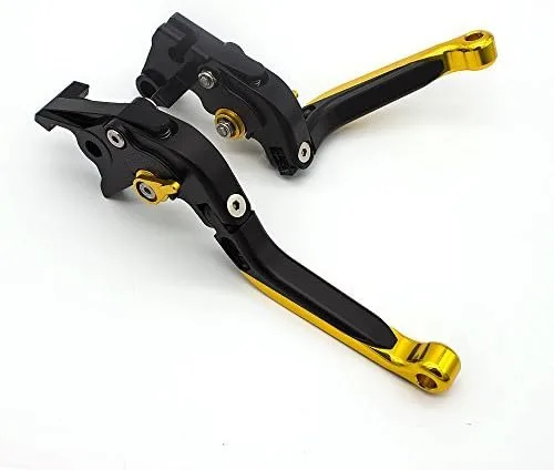 Miniatura 10 de FXCNC Palancas de embrague de freno extensible plegables Billet para YZF R3 R25 2013-2021, MT-03 MT-25 2015-2021 Negro y negro y negro