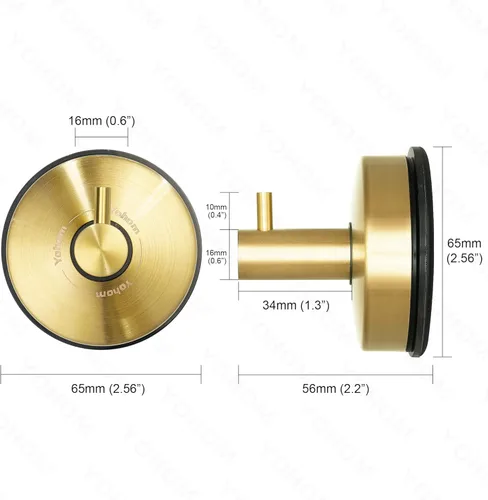 Miniatura 6 de YOHOM Ganchos de ventosa para ducha, toallero dorado de acero inoxidable al vacío para baño, gancho de ducha con succión, toallero de cocina, 4
