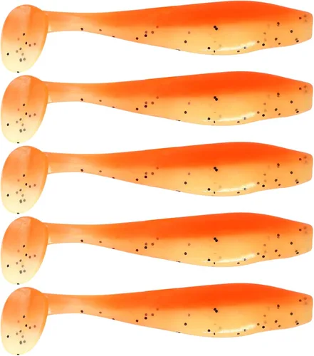Miniatura 9 de MAFIMOEA - 50 señuelos de pesca suaves de plástico para cola de paleta, kit de cebos de natación para lubina, trucha, lucioperca, crappie, 5