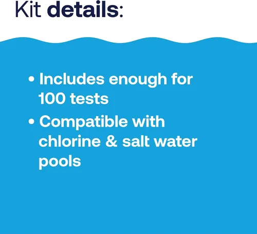 Miniatura 2 de HTH 1275 Kit de prueba de 6 vías para el cuidado de piscinas, probador químico de agua para piscinas, 100 pruebas