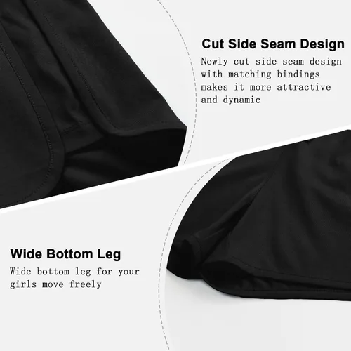 Miniatura 5 de Pantalones cortos de algodón para correr para niñas con cordón y bolsillos, ropa de entrenamiento para niñas de 3 a 12 años