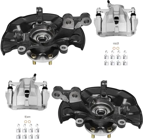 Miniatura 34 de Detroit Axle - Kit de nudillos traseros izquierdo FWD para Hyundai Santa Fe 2007-2009 Veracruz 2007-2012, reemplazo del conjunto de cojinete