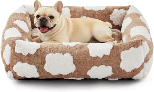 Miniatura 10 de JOEJOY Cama mediana para perros de tamaño mediano, cama ortopédica rectangular lavable para mascotas con funda de cremallera extraíble, bonita cama