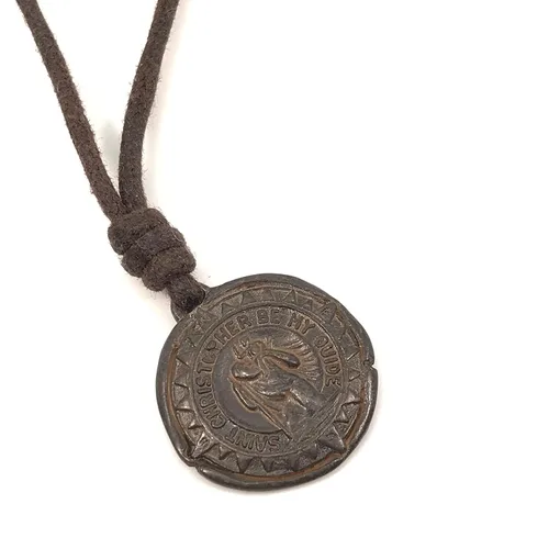 Miniatura 16 de Gold St Christopher Necklace - Mens Saint Pendant Travelers, Gift Religious Jewelry, Protection Medal, Men Silver Medallion, Women Gift to Husband