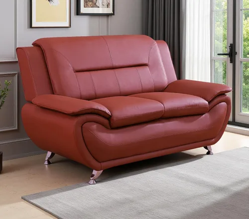Miniatura 46 de Juego de sofá de cuero (3 piezas, cuero negro B), muebles de sala de estar para apartamento, material de estilo minimalista, fácil montaje B-cuero