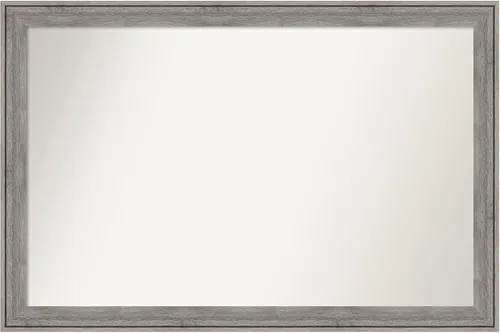 Miniatura 113 de Amanti Art Espejo de pared personalizado no biselado (24.5 x 24.5 pulgadas), marco gris marrón alta, varios tamaños personalizados, espejo de baño