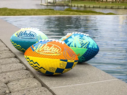 Miniatura 5 de WAHU Fútbol de playa 100% impermeable con cordones reales para jugar dentro y fuera del agua, fútbol al aire libre de 9 pulgadas