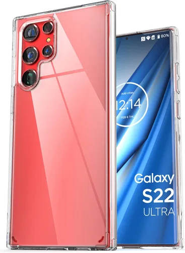 Miniatura 4 de Encased Funda transparente para Samsung Galaxy S22 Ultra con clip para cinturón, funda protectora delgada con funda (S22 Ultra)