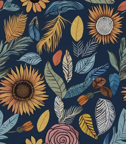 Miniatura 17 de Papel tapiz bohemio para despegar y pegar, papel de contacto floral vintage oscuro, papel de pared retro de flores botánicas autoadhesivo