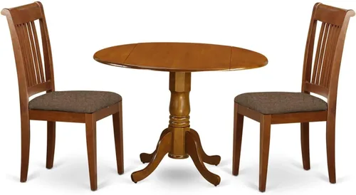 Miniatura 7 de East West Furniture Dublin - Juego de comedor de madera de 5 piezas con asiento de cojín en roble 2-Roble