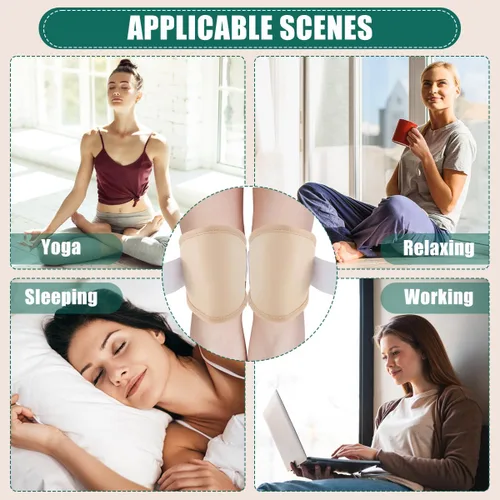 Miniatura 5 de Paquete de 2 unidades de aceite esencial para rodilla, tobillo, codos, brazos y pies, paquete de aceite de rodilla de franela de bambú reutilizable
