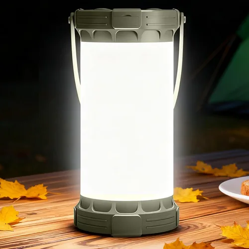 Glocusent linterna de camping ultra brillante de 135 LED, hasta 200H, luces de camping de 5000mAh con 3 colores y 5 niveles de brillo, SOS, 1500LM