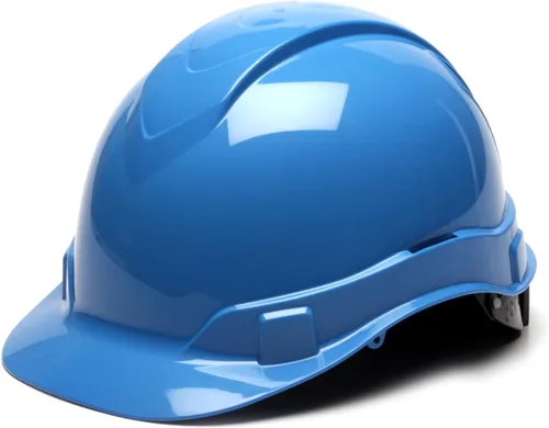 Pyramex Ridgeline Cap Style 4 Point Ratchet Hard Hat Azul claro